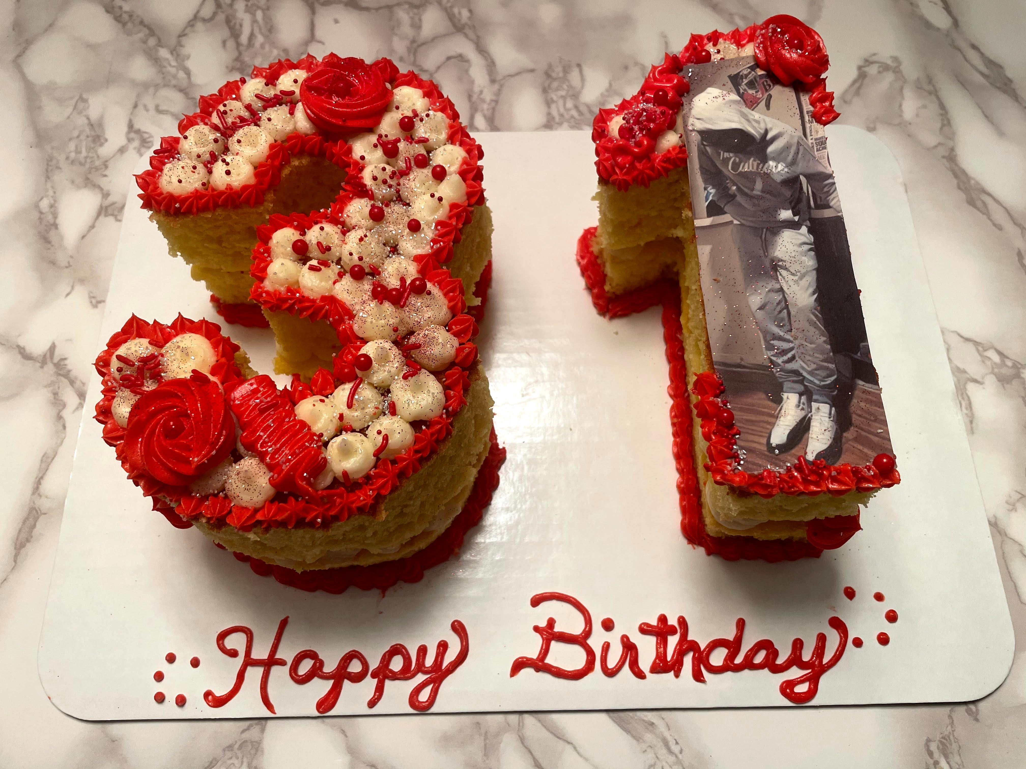 Number/Letter cake – baked by K
